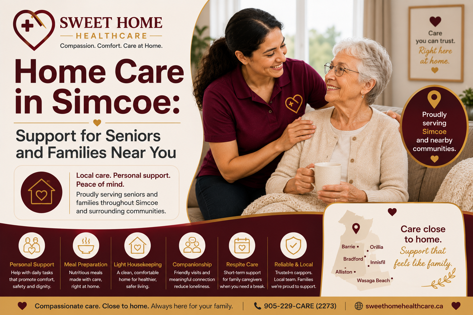 Home Care in Simcoe: Support for Seniors and Families Near You