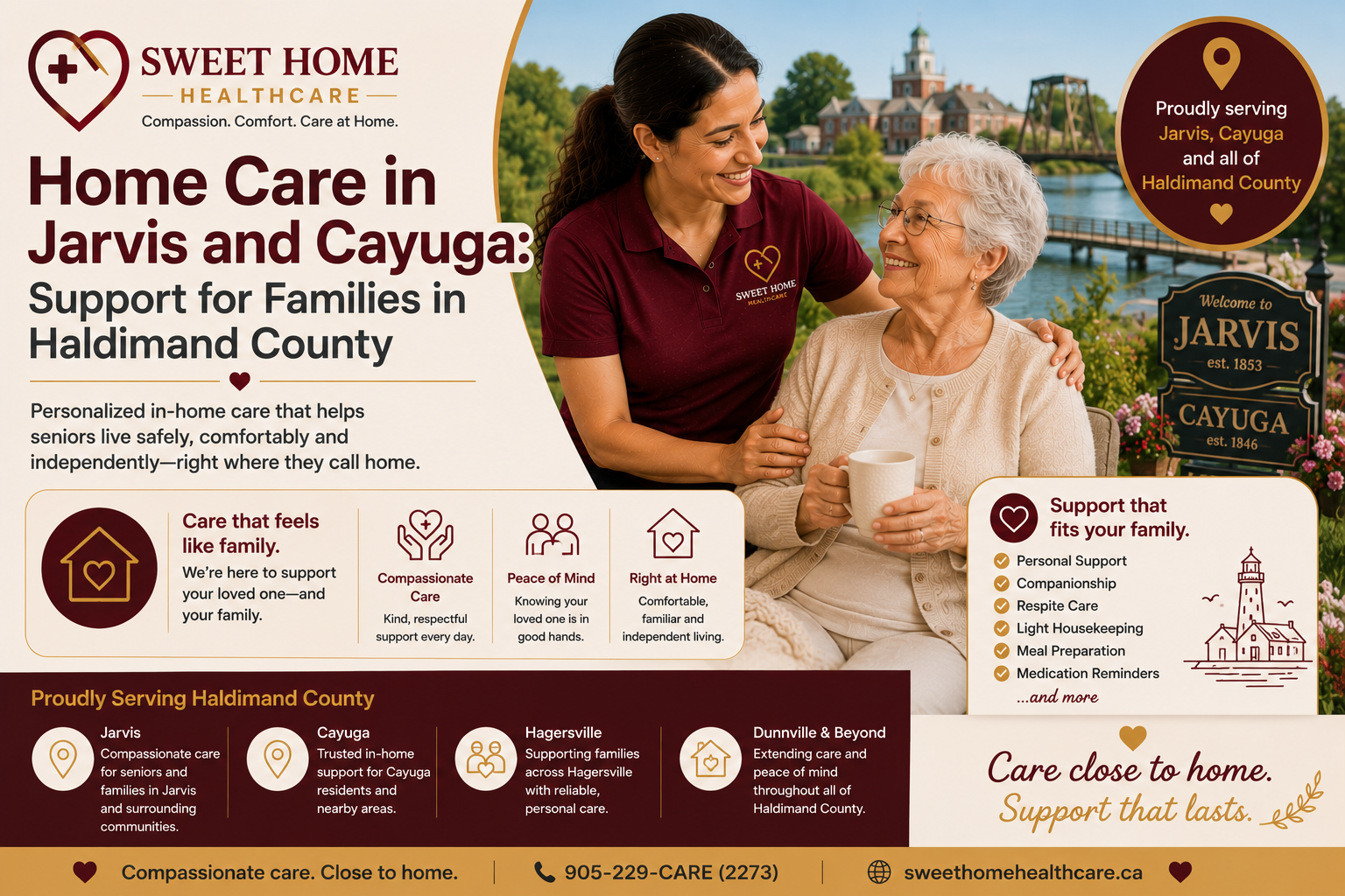 Home Care in Jarvis and Cayuga: Support for Families in Haldimand County