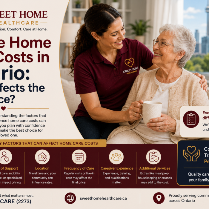 Private Home Care Costs in Ontario: What Affects the Final Price?